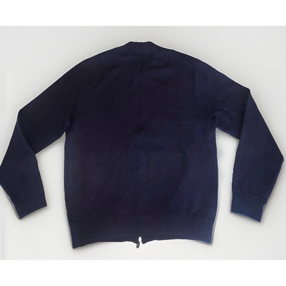 Elie Tahari Mens Full-Zip Knit Bomber Cardigan Navy Blue Large ETR44405M NWT - Picture 5 of 8